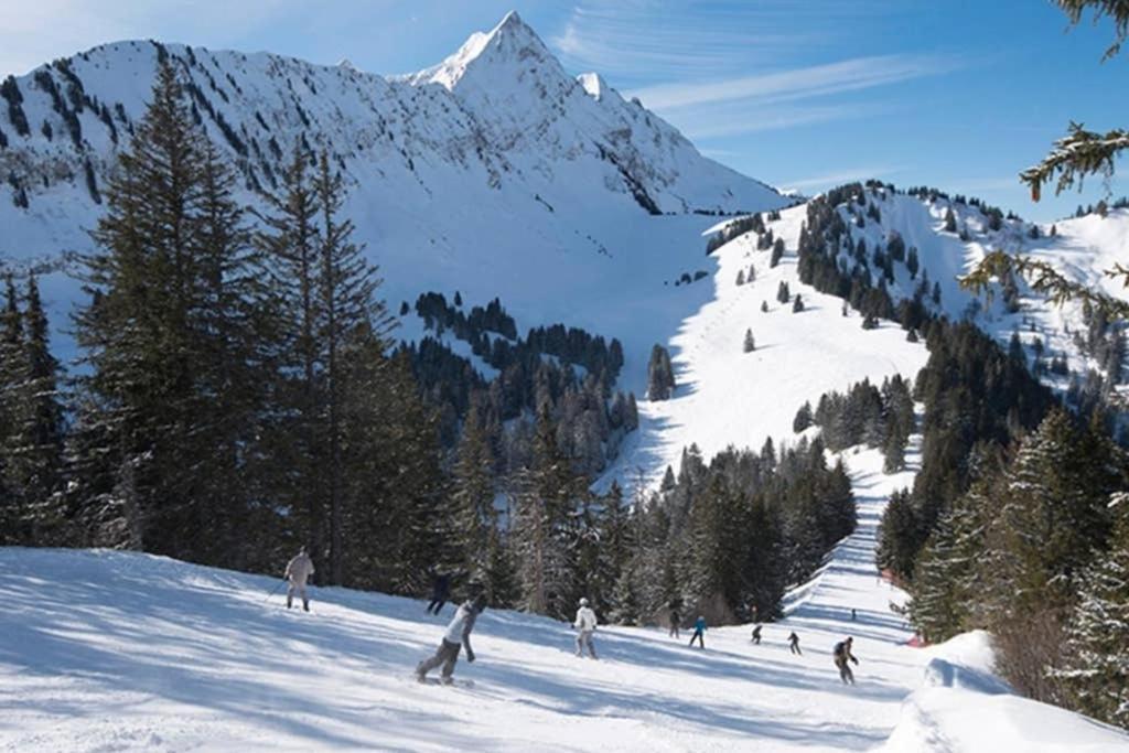 L'Enchalpe, Grand Et Lumineux Studio Avec Coin Montagne 5 Personnes, 60M Des Pistes, Piscine Couverte, Wifi, Grand Balcon Expo Est, Draps Non Compris Saint-Jean-dʼAulps المظهر الخارجي الصورة