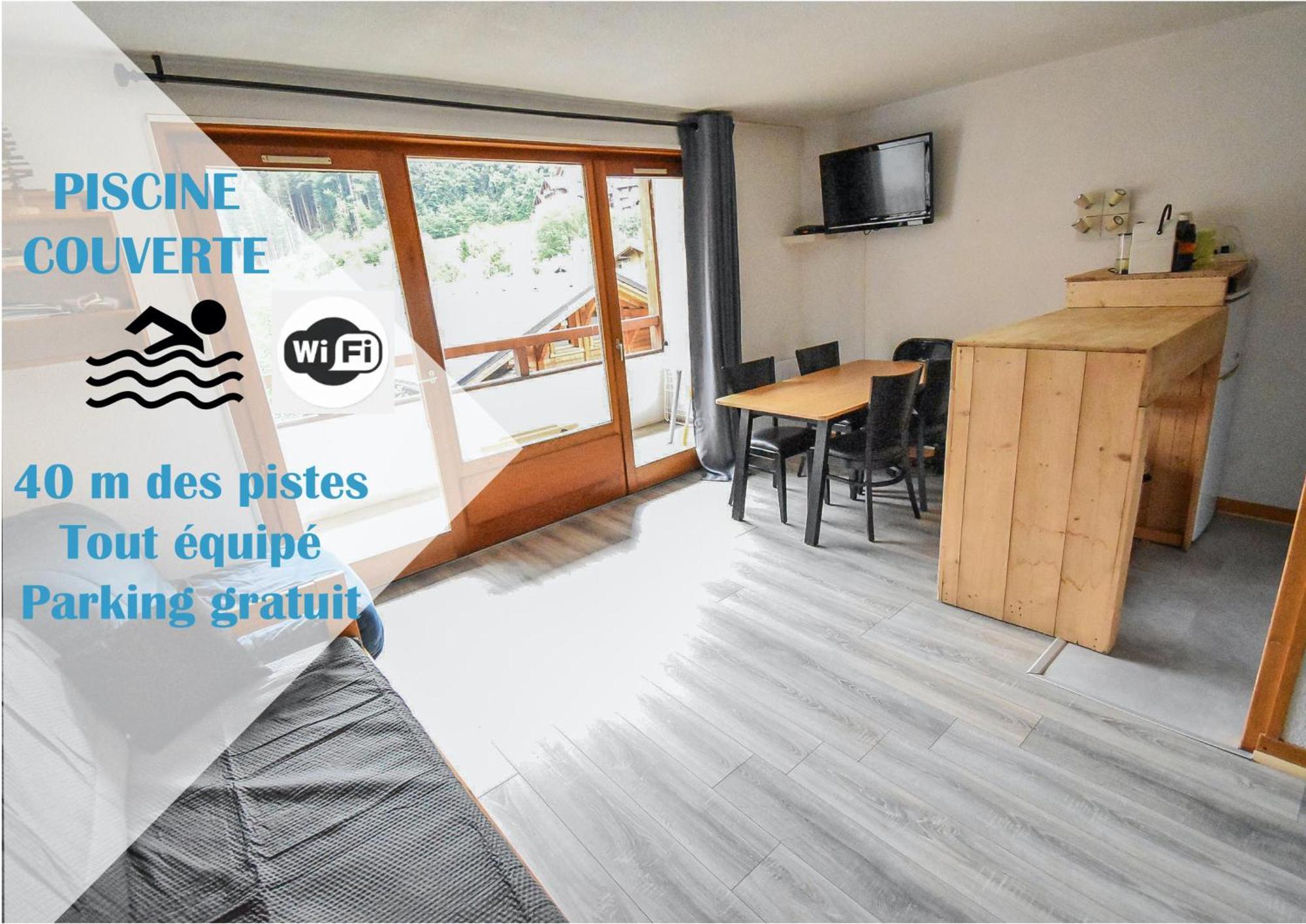 L'Enchalpe, Grand Et Lumineux Studio Avec Coin Montagne 5 Personnes, 60M Des Pistes, Piscine Couverte, Wifi, Grand Balcon Expo Est, Draps Non Compris Saint-Jean-dʼAulps المظهر الخارجي الصورة